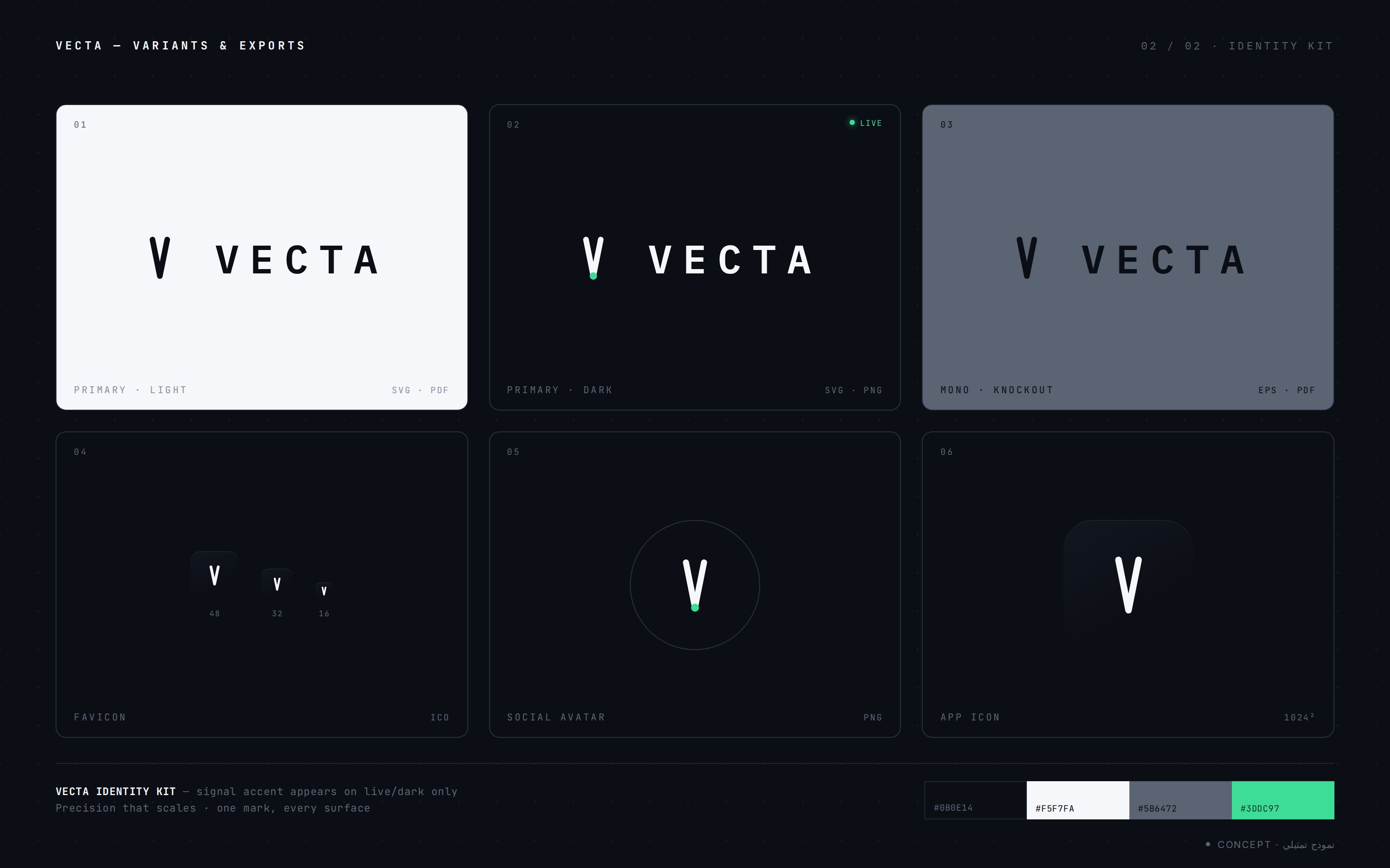 VECTA — a wordmark that works at any size — Logo · 2